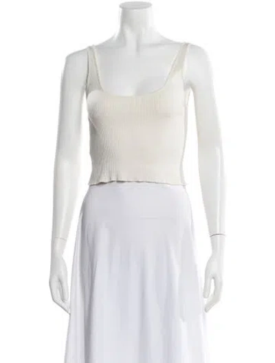 Pre-owned Altuzarra Square Neckline Sleeveless Crop Top In Neutral