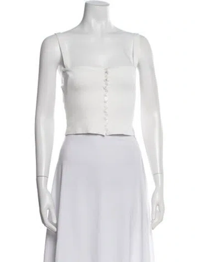 Pre-owned Altuzarra Square Neckline Sleeveless Crop Top In Neutral