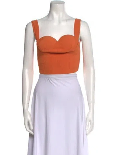 Pre-owned Altuzarra Square Neckline Sleeveless Crop Top In Pink
