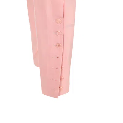 Altuzarra Straight Leg Pants In Pink Virgin Wool