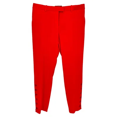 Altuzarra Straight-leg Trousers In Red Triacetate In Animal Print