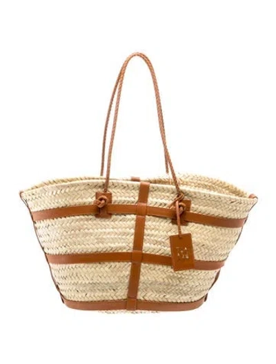 Pre-owned Altuzarra Straw Bucket Bag In Neutrals