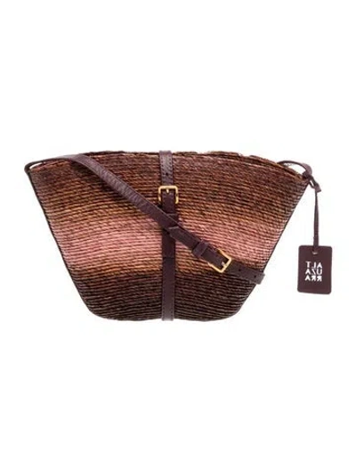 Pre-owned Altuzarra Straw Crossbody Bag In Brown