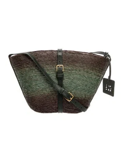 Pre-owned Altuzarra Straw Crossbody Bag In Green