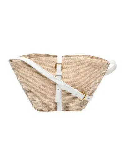 Pre-owned Altuzarra Straw Crossbody Bag In White