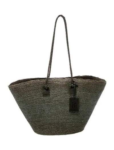 Pre-owned Altuzarra Straw Evening Bag In Green