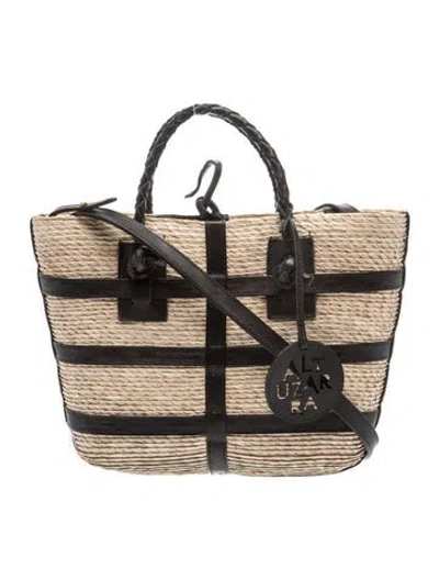 Pre-owned Altuzarra Straw Top Handle Bag In Neutral