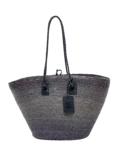 Pre-owned Altuzarra Straw Tote In Blue