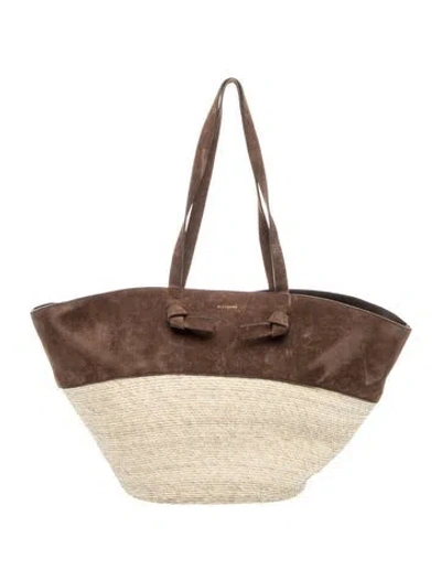 Pre-owned Altuzarra Straw Tote In Neutral