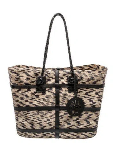 Pre-owned Altuzarra Straw Tote In Neutral