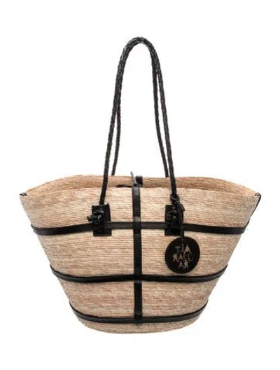 Pre-owned Altuzarra Straw Tote In Neutral