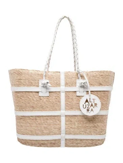 Pre-owned Altuzarra Straw Tote In Neutrals
