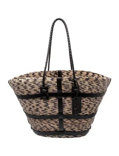 Pre-owned Altuzarra Straw Tote In Neutrals