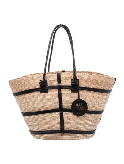 Pre-owned Altuzarra Straw Tote In Neutrals