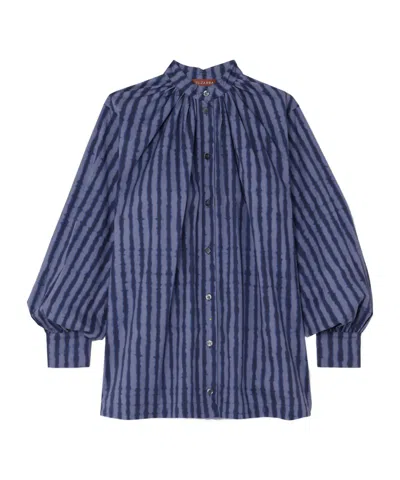 Altuzarra Teresa Striped Cotton-blend Poplin Shirt In Blue