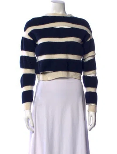 Pre-owned Altuzarra Striped Crew Neck Sweater In Blue