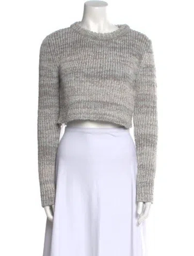 Pre-owned Altuzarra Striped Crew Neck Sweater In Grey