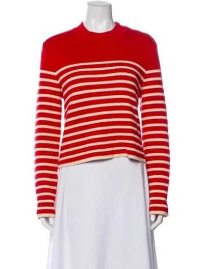 Pre-owned Altuzarra Striped Crew Neck Sweater In Red