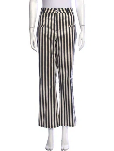 Pre-owned Altuzarra Striped Flared Pants In Black