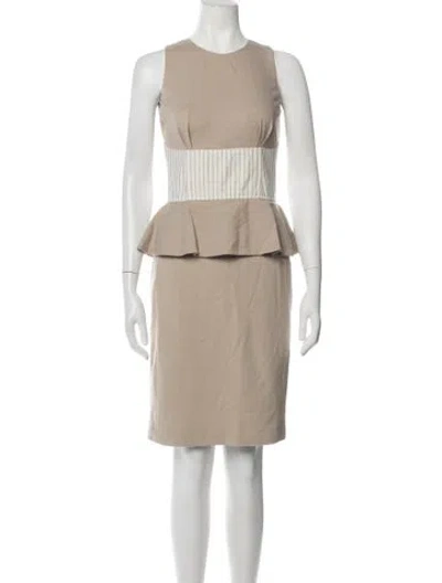 Pre-owned Altuzarra Striped Knee-length Dress In Neutrals
