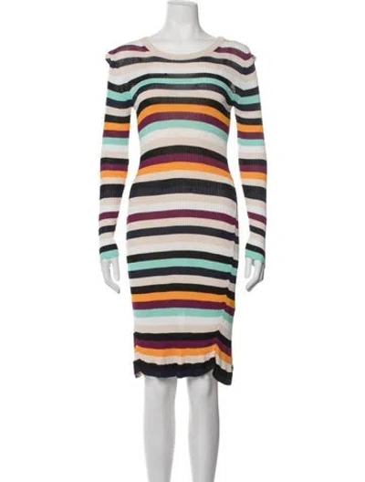 Pre-owned Altuzarra Striped Knee-length Dress In Neutrals