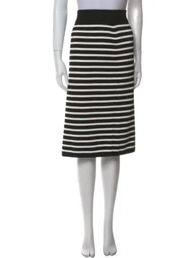 Pre-owned Altuzarra Striped Knee-length Skirt In Black