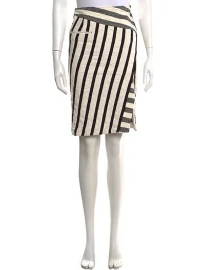 Pre-owned Altuzarra Striped Knee-length Skirt In Black