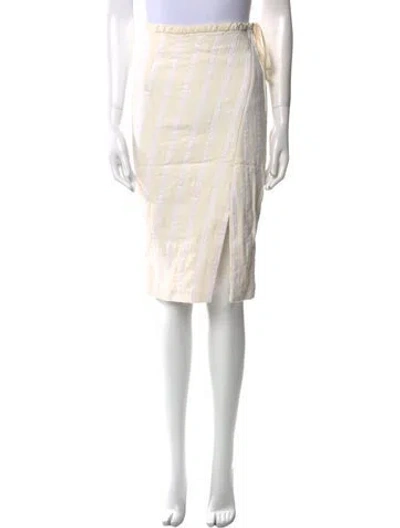Pre-owned Altuzarra Striped Knee-length Skirt In Neutral