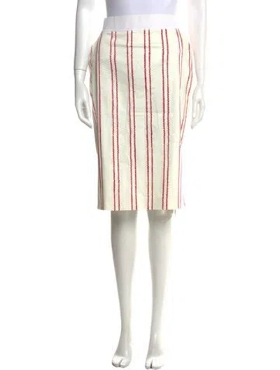 Pre-owned Altuzarra Striped Knee-length Skirt W/ Tags In Neutral