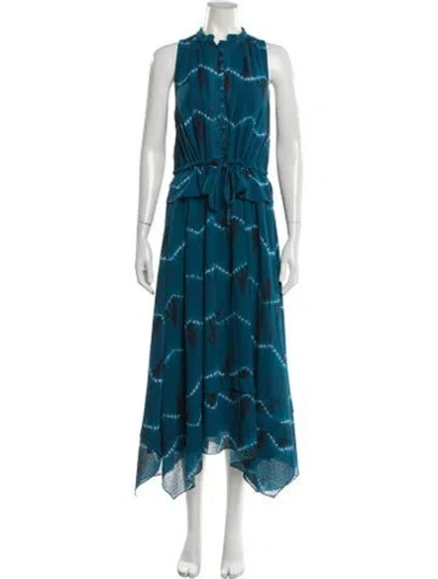 Pre-owned Altuzarra Striped Long Dress In Blue