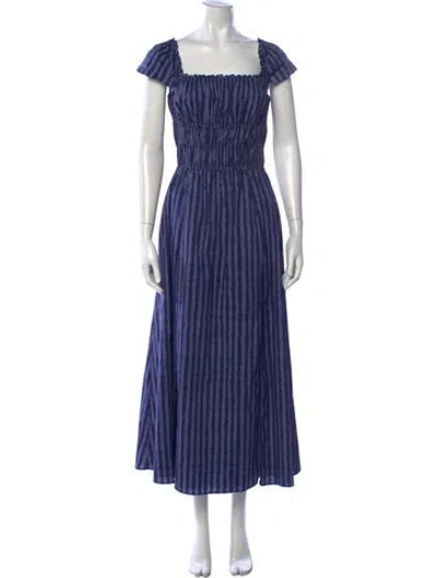 Pre-owned Altuzarra Striped Long Dress In Blue