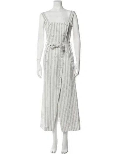 Pre-owned Altuzarra Striped Long Dress In Blue