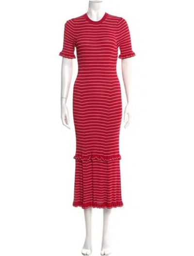 Pre-owned Altuzarra Striped Long Dress In Multi