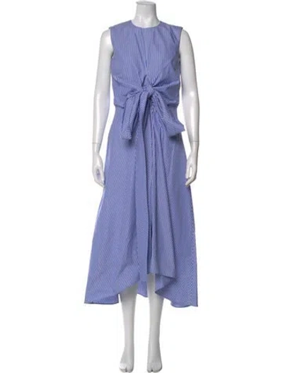 Pre-owned Altuzarra Striped Long Dress W/ Tags In Blue
