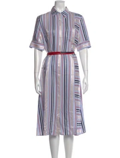 Pre-owned Altuzarra Striped Midi Length Dress In Blue