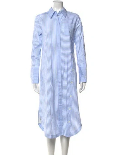 Pre-owned Altuzarra Striped Midi Length Dress In Blue