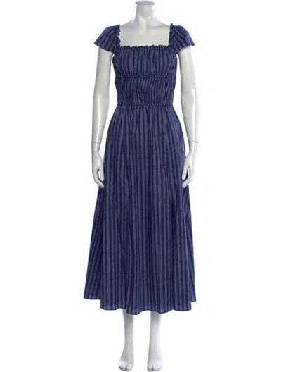 Pre-owned Altuzarra Striped Midi Length Dress In Blue
