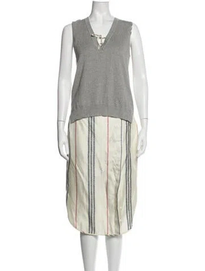 Pre-owned Altuzarra Striped Midi Length Dress In Blue