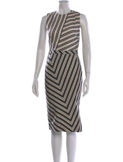 Pre-owned Altuzarra Striped Midi Length Dress In Multi