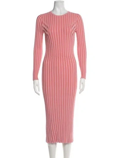 Pre-owned Altuzarra Striped Midi Length Dress In Pink