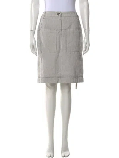 Pre-owned Altuzarra Striped Midi Length Skirt In Gray