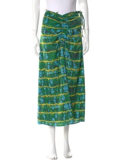 Pre-owned Altuzarra Striped Midi Length Skirt In Green