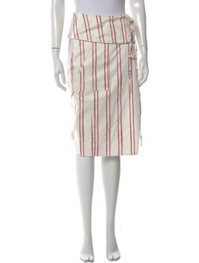 Pre-owned Altuzarra Striped Midi Length Skirt In Neutral