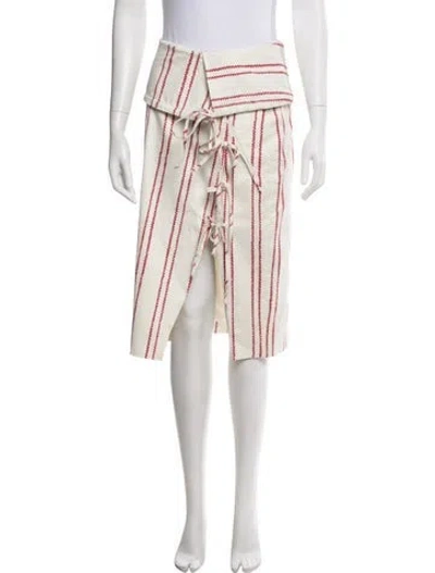 Pre-owned Altuzarra Striped Midi Length Skirt In Neutral