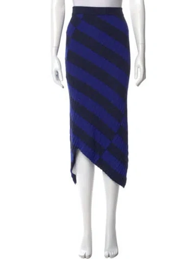 Pre-owned Altuzarra Striped Midi Length Skirt In Purple