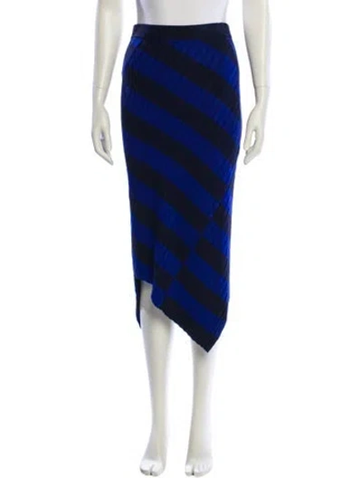 Pre-owned Altuzarra Striped Midi Length Skirt W/ Tags In Blue