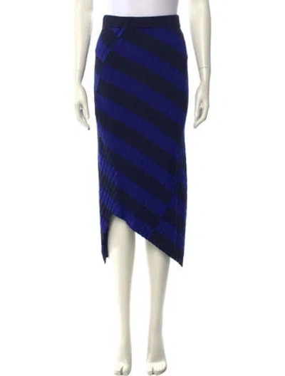 Pre-owned Altuzarra Striped Midi Length Skirt W/ Tags In Blue