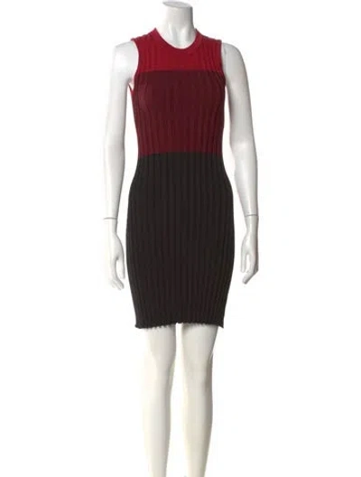 Pre-owned Altuzarra Striped Mini Dress In Black