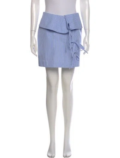 Pre-owned Altuzarra Striped Mini Skirt In Blue