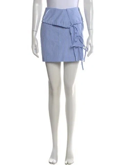 Pre-owned Altuzarra Striped Mini Skirt In Blue
